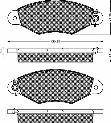 Kit de plaquettes de frein, frein à disque BSF 10430