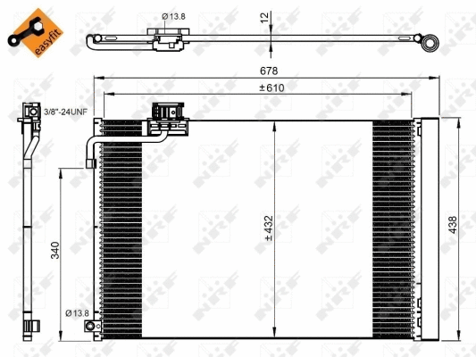 Condenseur, climatisation NRF 350214