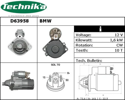 Démarreur Technika D63958