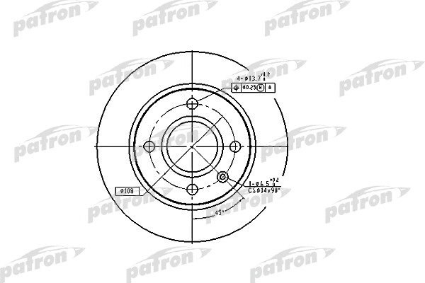 Disque de frein PATRON PBD2753