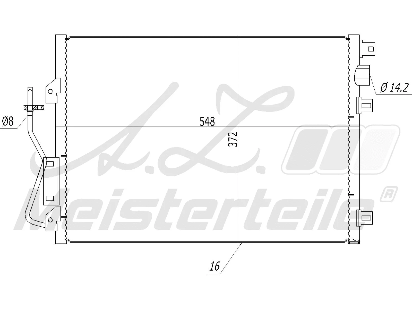 Condenseur, climatisation A.Z. Meisterteile AZMT-45-030-1181
