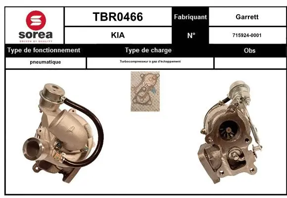 Turbocompresseur, suralimentation EAI TBR0466