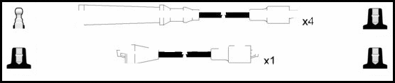Kit de câbles d'allumage LEMARK HOES332