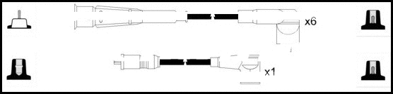 Kit de câbles d'allumage LEMARK HOES734