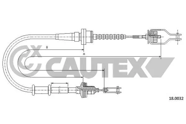 Tirette à câble, commande d'embrayage CAUTEX 761825