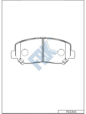 Kit de plaquettes de frein, frein à disque FBK FD3300
