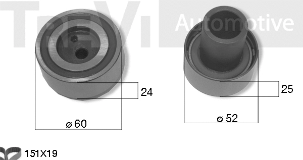 Kit de courroie crantée TREVI AUTOMOTIVE KD1155