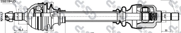 Arbre de transmission GSP 210196