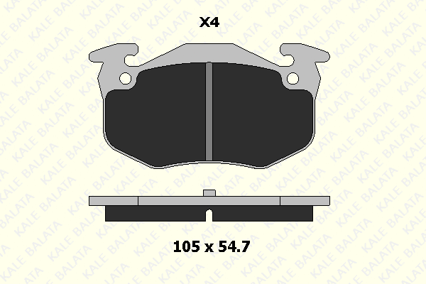 Kit de plaquettes de frein, frein à disque KALE 20974 110 04
