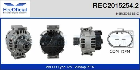 Alternateur RECOFICIAL REC2015254.2