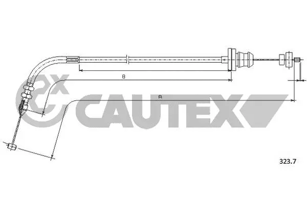 Câble d'accélération CAUTEX 761677