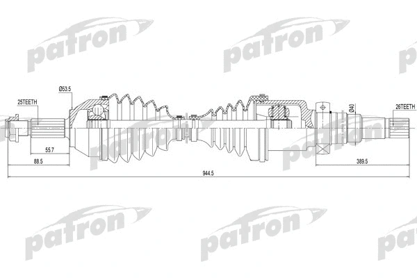 Arbre de transmission PATRON PDS0179