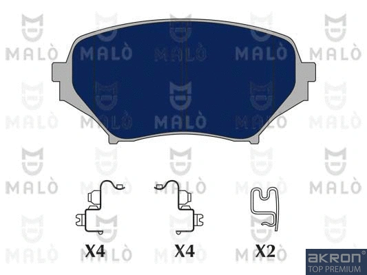 Kit de plaquettes de frein, frein à disque AKRON-MALÒ 1050938
