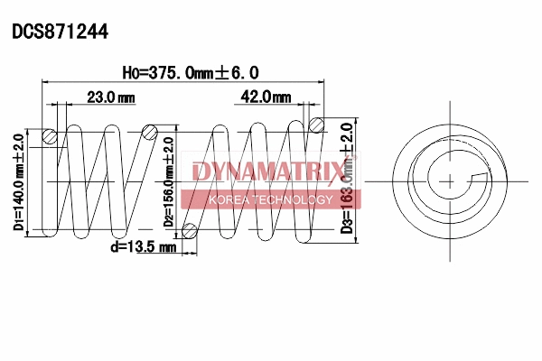 Ressort de suspension DYNAMATRIX DCS871244