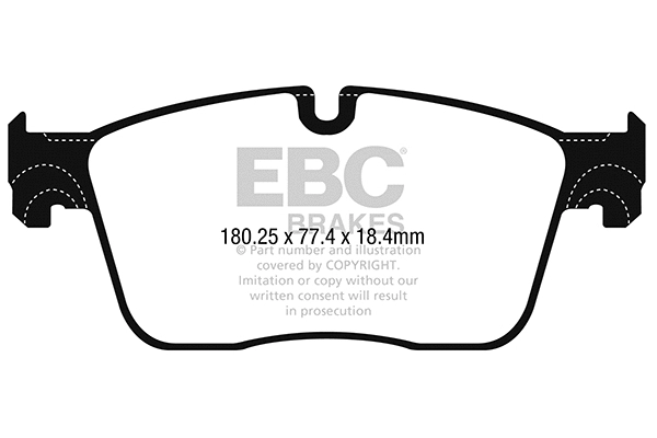 Kit de plaquettes de frein, frein à disque EBC Brakes DP32253C
