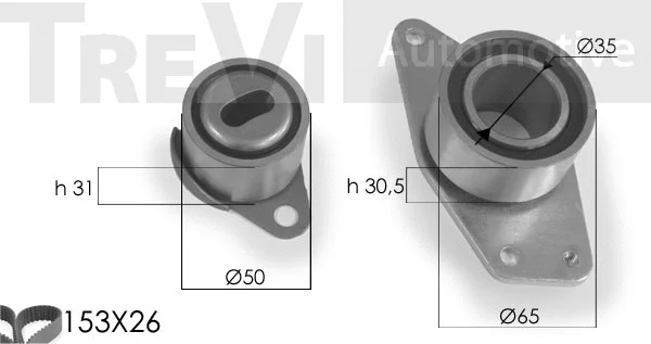 Kit de courroie crantée TREVI AUTOMOTIVE KD1096