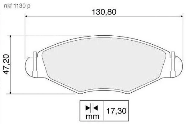 Kit de plaquettes de frein, frein à disque NAKATA NKF 1130P