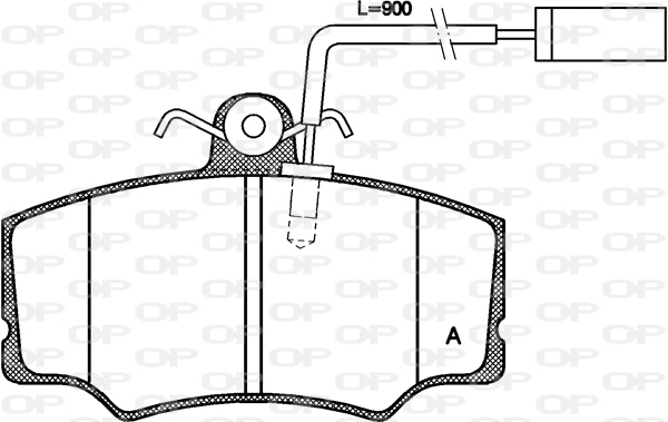 Kit de plaquettes de frein, frein à disque OPEN PARTS BPA0312.02