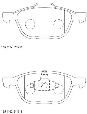 Kit de plaquettes de frein, frein à disque ASIMCO KD6798