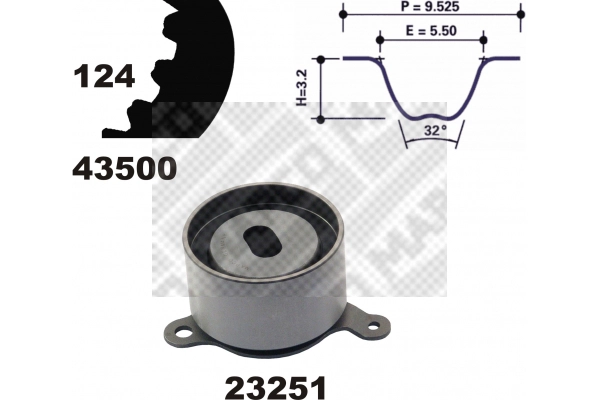 Kit de courroie crantée MAPCO 23500