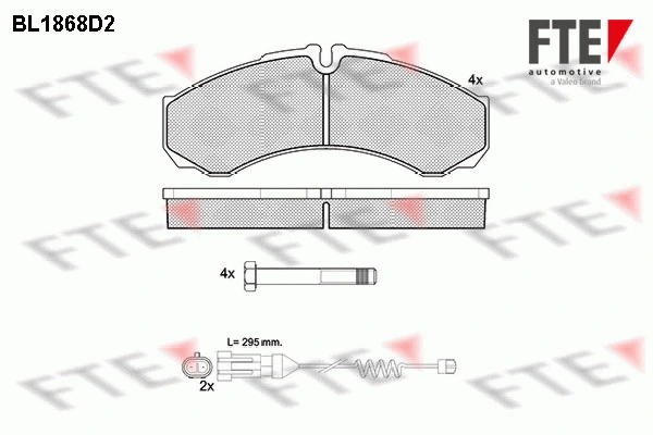 Kit de plaquettes de frein, frein à disque FTE 9010446