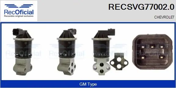 Vanne EGR RECOFICIAL RECSVG77002.0