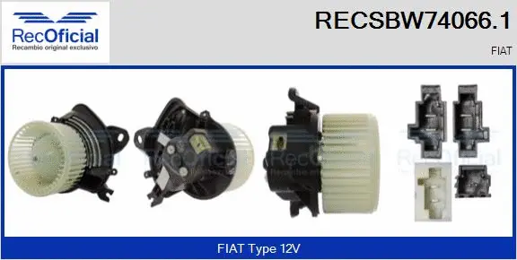 Pulseur d'air habitacle RECOFICIAL RECSBW74066.1