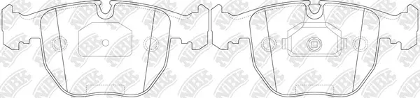 Kit de plaquettes de frein, frein à disque NiBK PN0401