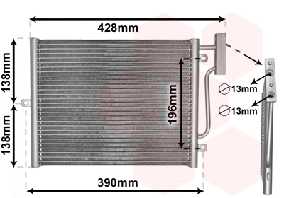 Condenseur, climatisation VAN WEZEL 74005038