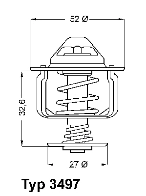 Thermostat, liquide de refroidissement BorgWarner (Wahler) 3497.88D