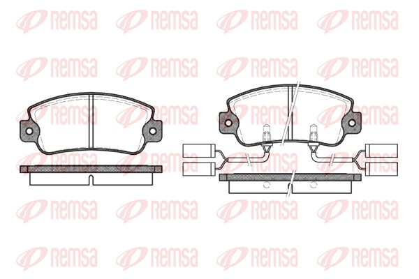 Kit de plaquettes de frein, frein à disque REMSA 0025.22