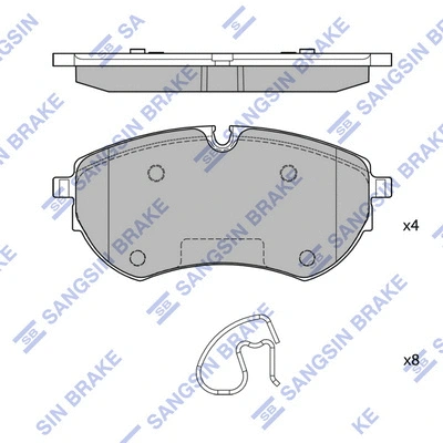 Kit de plaquettes de frein, frein à disque Hi-Q SP4401