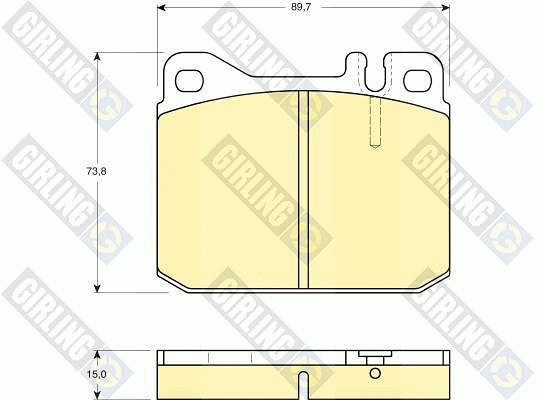 Kit de plaquettes de frein, frein à disque GIRLING 6102422