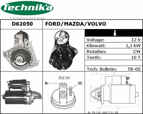 Démarreur Technika D62050