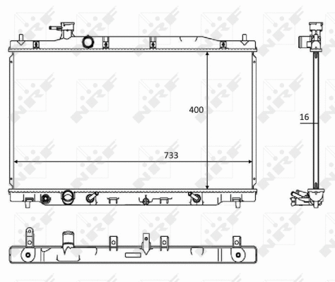 Radiateur, refroidissement du moteur NRF 58469