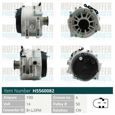 Alternateur HOFFER H5560082