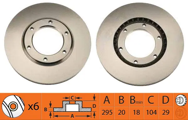 Disque de frein SB BR22106T