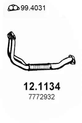 Tuyau d'échappement ASSO 12.1134