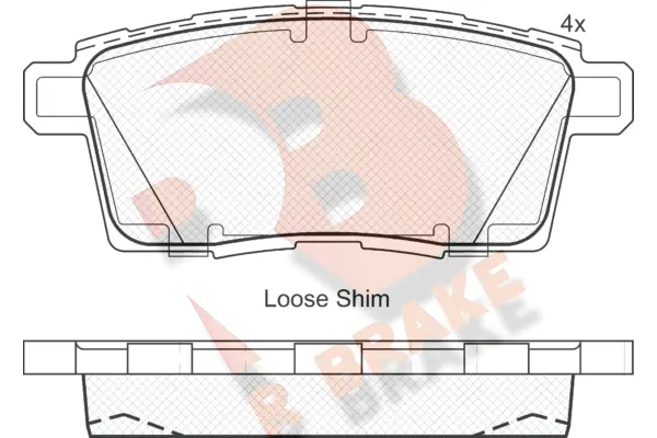 Kit de plaquettes de frein, frein à disque R BRAKE RB1963
