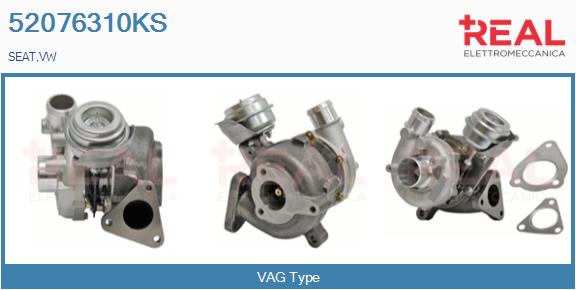 Turbocompresseur, suralimentation REAL 52076310KS