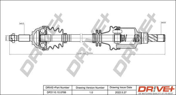 Arbre de transmission Dr!ve+ DP2110.10.0766