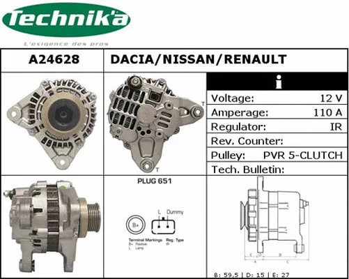 Alternateur Technika A24628