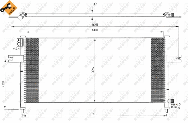 Condenseur, climatisation NRF 35380