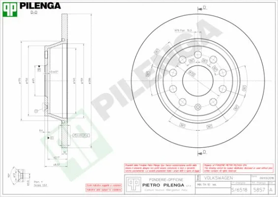 Disque de frein PILENGA 5857