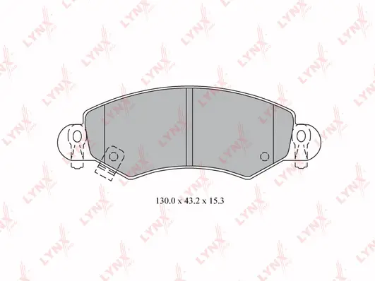 Kit de plaquettes de frein, frein à disque LYNXAUTO BD-5906