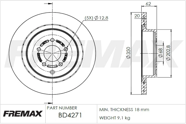 Disque de frein FREMAX BD-4271