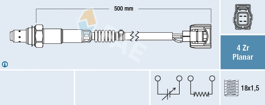 Sonde lambda FAE 77617