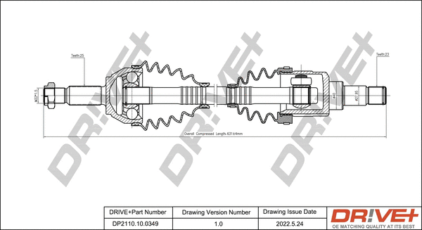 Arbre de transmission Dr!ve+ DP2110.10.0349