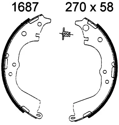 Jeu de mâchoires de frein BSF 01687