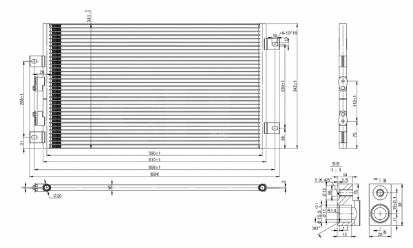 Condenseur, climatisation HART 606 786